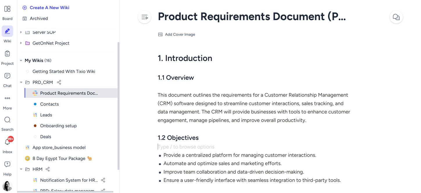 Tixio For Product Management